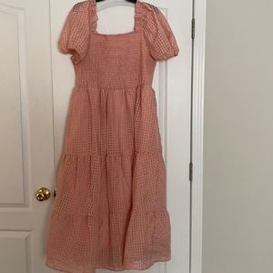 SHEIN Whimsical long dress. Color baby pink